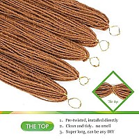 Guohui Micro Faux Locs Crochet Hair 36 Inch 5 Packs Color Light Brown Diy Braids Straight Styles 3630