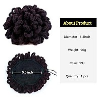 Kgbfass Afro Puff Drawstring Ponytail Dreadlock Bun Synthetic Goddess Faux Locs Braids High Puffs Bun Clip In Chignon Scrunchies