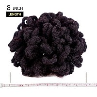 Kgbfass Afro Puff Drawstring Ponytail Dreadlock Bun Synthetic Goddess Faux Locs Braids High Puffs Bun Clip In Chignon Scrunchies