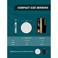 Getinbulk Compact Mirror Bulk Set Of 12 Round Doublesided 1X3X Magnification Pu Leather White 28