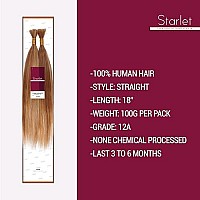 Starlet Micro Braiding Hair Human Bulk Hair Straight 18 Inch 100G 2Bundles Virgin Human Braiding Hair For Micro Braids Hair No