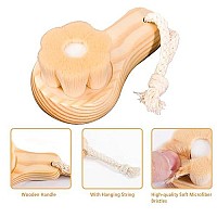 Beomeen Facial Cleansing Brush For Face Exfoliation Ultra Fine Soft Bristle Face Brush For Deep Pore Cleansing Wooden Handle S