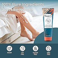 Saavy Naturals Tahitian Vanilla Body Cream For Men Women Absorbent Shea Butter Vegan Formula Thick And Creamy Naturally Sce