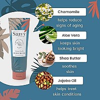 Saavy Naturals Tahitian Vanilla Body Cream For Men Women Absorbent Shea Butter Vegan Formula Thick And Creamy Naturally Sce