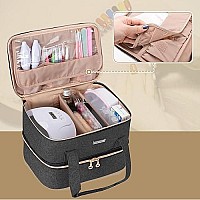 Bafaso Nail Polish Storage Holds 40 Bottles 15Ml 05 Floz And A Nail Lamp Nail Polish Carrying Case With Manicure Tools Se