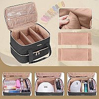 Bafaso Nail Polish Storage Holds 40 Bottles 15Ml 05 Floz And A Nail Lamp Nail Polish Carrying Case With Manicure Tools Se