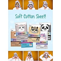 Epielle Panda Character Skincare Sheet Masks Animal Spa Mask For All Skin Types Spa Gifts For Women Spa Gift Birthday Pa