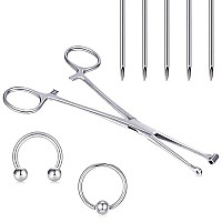 Djciw 6 Tragus Septum Forceps Bucket End Tragus Septum Clamp Pliers316L Stainless Steel Tragus Ear Piercing Forceps Piercing