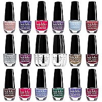 Nicole Miller 16 Colors Nail Polish Set 2 Base Coats 2 Top Coats Bright Colors Manicure Set Long Lasting Fingernail And