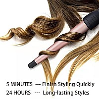 Hair Curling Irons Duyfioa Professional Ceramic Hair Curling Wand 112 Inch Instant Heat Hair Curler With Lcd 190 450 Temp