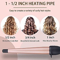 Hair Curling Irons Duyfioa Professional Ceramic Hair Curling Wand 112 Inch Instant Heat Hair Curler With Lcd 190 450 Temp