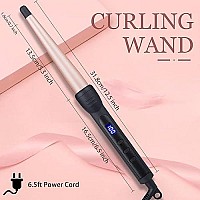 Hair Curling Irons Duyfioa Professional Ceramic Hair Curling Wand 112 Inch Instant Heat Hair Curler With Lcd 190 450 Temp