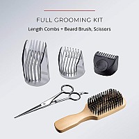 Remington The Beardsman Beard Trimmer For Men Ultimate Precision Full Beard Grooming Kit And Hair Clippers With 3 Adjustable C