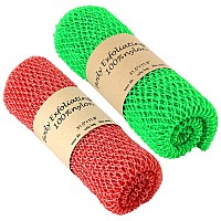 Abuq 2 Pieces African Net Sponge For Exfoliating African Exfoliating Net African Wash Net African Ghana Sapos Scrubbing Washcl