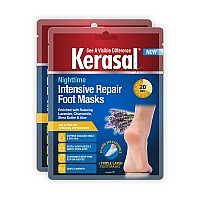 Kerasal Nighttime Intensive Repair Foot Masks Foot Mask For Cracked Heels And Dry Feet Two Pairs