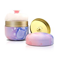 Bbkon Large Powder Puff For Body Powder With Powder Container Soft Powder Puff And Dusting Powder Travel Case Flower Season St