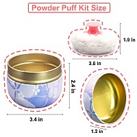 Bbkon Large Powder Puff For Body Powder With Powder Container Soft Powder Puff And Dusting Powder Travel Case Flower Season St