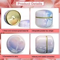 Bbkon Large Powder Puff For Body Powder With Powder Container Soft Powder Puff And Dusting Powder Travel Case Flower Season St