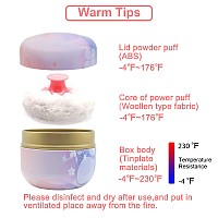 Bbkon Large Powder Puff For Body Powder With Powder Container Soft Powder Puff And Dusting Powder Travel Case Flower Season St