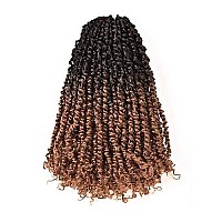 Toyotress Tiana Passion Twist Hair 20 Inch 8 Packs Pretwisted Crochet Braids Ombre Brown Long Prelooped Synthetic Braiding