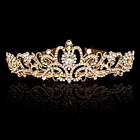 Princess Crown For Women Crystal Queen Tiaras For Girls Bridal Hair Accessories Gifts For Birthday Wedding Prom Bridal Party