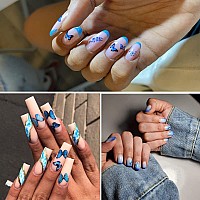 Butterfly Nail Art Stickers 3D Selfadhesive Nail Decals Colorful Butterflies Spring Flowers Nail Designs For Acrylic Nails Sup