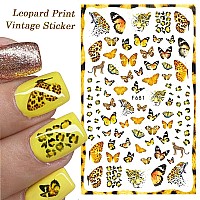 Butterfly Nail Art Stickers 3D Selfadhesive Nail Decals Colorful Butterflies Spring Flowers Nail Designs For Acrylic Nails Sup