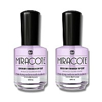 Duri Miracote Quick Dry Through Top Coat For Miracle Gloss Finish None Yellowing Low Viscosity Protects Polish From Chipping