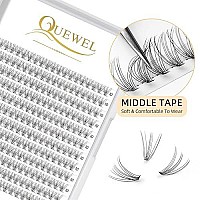 Quewel Cluster Lashes 240Pcs Individual Lashes 10D 010D Curl 10Mm Knotfree Lash Extensions Clusters Lashes Softnatural False