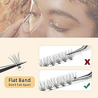 Quewel Cluster Lashes 240Pcs Individual Lashes 10D 010D Curl 10Mm Knotfree Lash Extensions Clusters Lashes Softnatural False