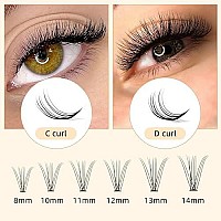 Quewel Cluster Lashes 240Pcs Individual Lashes 10D 010D Curl 10Mm Knotfree Lash Extensions Clusters Lashes Softnatural False