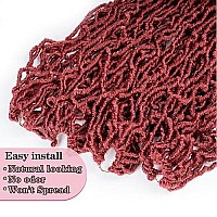 40 Inch New Soft Locs Crochet Hair 6 Packs Burgundy Faux Locs Crochet Braids Hair Red Pre Looped Synthetic Super Long Pre Extend