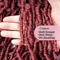 40 Inch New Soft Locs Crochet Hair 6 Packs Burgundy Faux Locs Crochet Braids Hair Red Pre Looped Synthetic Super Long Pre Extend