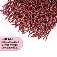 40 Inch New Soft Locs Crochet Hair 6 Packs Burgundy Faux Locs Crochet Braids Hair Red Pre Looped Synthetic Super Long Pre Extend