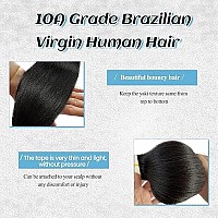 Light Yaki Tape In Hair Extensions Human Hair For Black Women Yaki Straight Real Human Hair Tape In Extensions Natural Black Yak