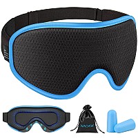 Waoaw Sleep Mask For Women Men Eye Mask Sleeping Of 3D Light Blocking Blindfold Blue