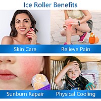 Pasnowfu Ice Cube Face Roller Eyes And Neck Brighten Skin Enhance Your Natural Glow Reusable Facial Treatment Ice Cube Rol