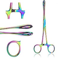 Odontomed2011 6 Mini Sponge Body Piercing Forceps Multi Color Rainbow