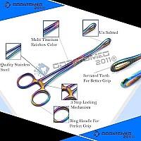 Odontomed2011 6 Mini Sponge Body Piercing Forceps Multi Color Rainbow