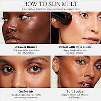 Saie Sun Melt Bronzer Buildable Creambalm Bronzer For Face Sculpting Cream Contour With Velvet Finish Medium Bronze 1 Oz