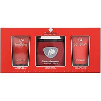 Lamborghini Sportivo by Tonino Lamborghini Gift Set -- 4.2 oz Eau De Toilette Spray + 3.4 oz Shower Gel + 3.4 oz After Shave Balm(D0102HAXNB7.)