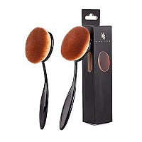 Yoseng Foundation Brush For Liquid Makeupoval Black Large Toothbrush Makeup Brushes Fast Flawless Application Liquid Cream Powd