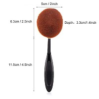 Yoseng Foundation Brush For Liquid Makeupoval Black Large Toothbrush Makeup Brushes Fast Flawless Application Liquid Cream Powd