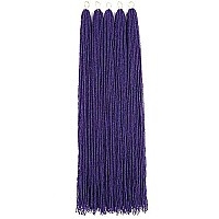 Guohui Micro Faux Locs Crochet Hair 36 Inch 5 Packs Color Purple Diy Braids Straight Styles 36Purple