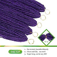 Guohui Micro Faux Locs Crochet Hair 36 Inch 5 Packs Color Purple Diy Braids Straight Styles 36Purple