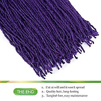 Guohui Micro Faux Locs Crochet Hair 36 Inch 5 Packs Color Purple Diy Braids Straight Styles 36Purple