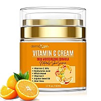 Vitamin C Moisturizing Cream Organic Glowing Skin Antiaging Rejuvenating Boosting Collagen Hydrating For Dull Dry Sensit