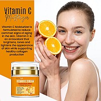 Vitamin C Moisturizing Cream Organic Glowing Skin Antiaging Rejuvenating Boosting Collagen Hydrating For Dull Dry Sensit