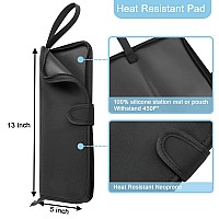 Flat Iron Travel Case Heat Resistant Silicone Flat Iron Holder Portable Travel Hair Straightener Pouch Curling Iron Neoprene