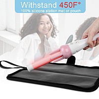 Flat Iron Travel Case Heat Resistant Silicone Flat Iron Holder Portable Travel Hair Straightener Pouch Curling Iron Neoprene